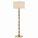 Торшер с цилиндрическим тканевым абажуром на каркасе волнистой формы Rotation варинант исполнения - 1 | Loft Concept в Краснодаре