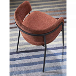 Стул полукруглый мягкий с буклированной обивкой Chair with Boucle Upholstery варинант исполнения - 5 | Loft Concept в Краснодаре