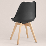 Стул с основой из пластика и мягким сиденьем Arvika Black варинант исполнения - 5 | Loft Concept в Краснодаре