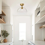 Потолочный светильник с широким полусферическим плафоном из прозрачного стекла Alora Mood варинант исполнения - 5 | Loft Concept в Краснодаре