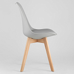 Стул с основой из пластика и мягким сиденьем Arvika Grey варинант исполнения - 3 | Loft Concept в Краснодаре