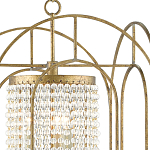 Люстра золотая с внутренним цилиндром из хрустальных бусин Romantic Lantern варинант исполнения - 1 | Loft Concept в Краснодаре