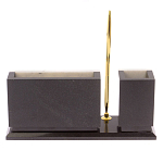 Настольный письменный набор из мрамора с часами и ручкой Marble Accessory варинант исполнения - 3 | Loft Concept в Краснодаре