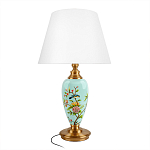 Настольная лампа голубая с изображением птиц Slip Away варинант исполнения - 1 | Loft Concept в Краснодаре