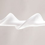 Люстра горизонтальная с волнистым белым плафоном Golden Swirl варинант исполнения - 5 | Loft Concept в Краснодаре