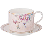 Чайный набор из фарфора с цветочным принтом на 6 персон 12 предметов Flower Porcelain Collection варинант исполнения - 1 | Loft Concept в Краснодаре