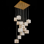 Люстра подвесная с квадратными плафонами из натурального камня Glowing Spheres варинант исполнения - 3 | Loft Concept в Краснодаре