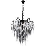 Люстра со стеклянными подвесками дымчатого цвета Ambre Glass Chandelier 70 варинант исполнения - 3 | Loft Concept в Краснодаре