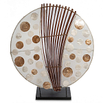 Настольная лампа из перламутра и дерева на подставке Indonesian Round Shell варинант исполнения - 1 | Loft Concept в Краснодаре