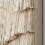 Светло-Бежевое Панно из нитей White Landscape Wall Hanging варинант исполнения - 3 | Loft Concept в Краснодаре