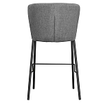 Стул барный серый с широкой закругленной спинкой Bar Chair Gray варинант исполнения - 4 | Loft Concept в Краснодаре