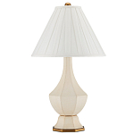 Настольная лампа с фактурным конусовидным абажуром и кожаным каркасом Malifis варинант исполнения - 4 | Loft Concept в Краснодаре