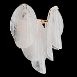 Бра из полупрозрачных овальных лепестков из стекла с металлическим основанием золотого цвета Nazaire Glass Lighting варинант исполнения - 1 | Loft Concept в Краснодаре