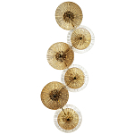 Бра с 6-ю плафонами в форме диска из рельефного коричневого стекла Decorative Six Glass Discs Wall Lamp варинант исполнения - 1 | Loft Concept в Краснодаре