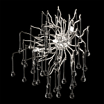 Бра с лучеобразным основанием и подвесками из прозрачного стекла в виде длинных капель Droplet Chandelier варинант исполнения - 12 | Loft Concept в Краснодаре