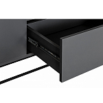 ТВ-тумба цвета графит с  2-мя дверцами и ящиком Strict Lines варинант исполнения - 4 | Loft Concept в Краснодаре
