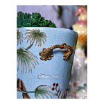 Кашпо из голубого фарфора с бронзовыми элементами Blue Garden варинант исполнения - 6 | Loft Concept в Краснодаре