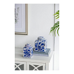 Ваза с крышкой в китайском стиле Oriental Blue & White Ornament Vases варинант исполнения - 4 | Loft Concept в Краснодаре