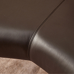 Кушетка с деревянным каркасом и сиденьем из коричневой натуральной кожи Moon Walnut Furniture варинант исполнения - 2 | Loft Concept в Краснодаре