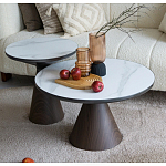 Столик журнальный круглый на конусовидном металлическом основании Sustainability варинант исполнения - 2 | Loft Concept в Краснодаре