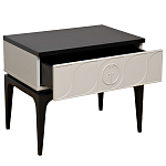 Тумбочка прикроватная с ящиком черно-серого цвета Noble Nightstand варинант исполнения - 2 | Loft Concept в Краснодаре