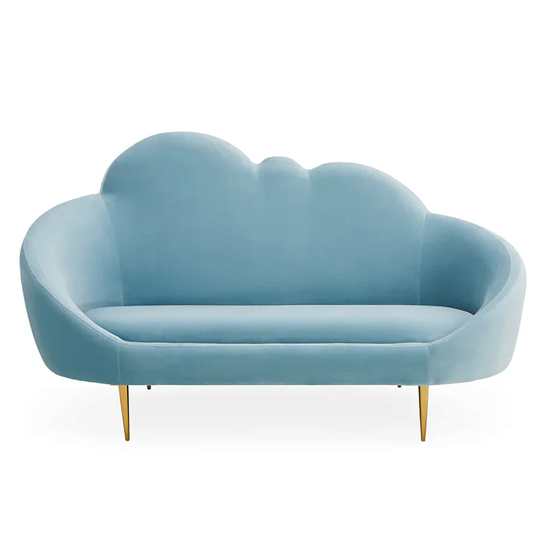 Уникальный детский диван Soft Cloud двухместный Голубой Золотой Уникальный детский диван Soft Cloud двухместный Голубой Золотой в Краснодаре | Loft Concept
