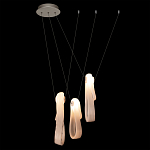 Подвесной светильник белого цвета с 3-мя изогнутыми плафонами Flow Loop варинант исполнения - 3 | Loft Concept в Краснодаре