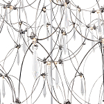 Люстра с тонким металлическим каркасом цвета хром Quasar варинант исполнения - 4 | Loft Concept в Краснодаре