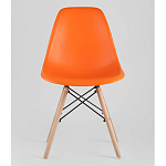 Пластиковый стул на ножках из массива бука Eames Orange варинант исполнения - 4 | Loft Concept в Краснодаре