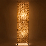 Торшер из перламутра на металлическом каркасе Indonesian Tower 3 варинант исполнения - 4 | Loft Concept в Краснодаре