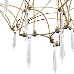 Потолочный светильник с тонкой металлической конструкцией цвета золото Quasar варинант исполнения - 4 | Loft Concept в Краснодаре