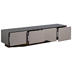 Тумба под телевизор со стеклянной столешницей и с выдвижными ящиками Minimalist Accent варинант исполнения - 2 | Loft Concept в Краснодаре