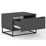 Тумба прикроватная цвета графит с ящиками Strict Lines варинант исполнения - 3 | Loft Concept в Краснодаре