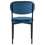 Стул с круглым сиденьем на металлическом основании ALFIE CHAIR Blue варинант исполнения - 3 | Loft Concept в Краснодаре