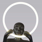 Торшер черная статуэтка Statue In The Clouds Floor Lamp варинант исполнения - 3 | Loft Concept в Краснодаре