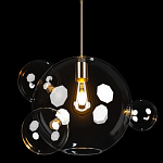 Подвесной светильник со стеклянными плафоном в виде шара и золотыми деталями & Coombes варинант исполнения - 3 | Loft Concept в Краснодаре
