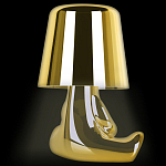 Настольная лампа фигурная золотого цвета с гладким абажуром Высота 16 см Sophia варинант исполнения - 5 | Loft Concept в Краснодаре