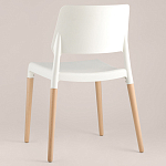 Пластиковый стул на ножках из массива бука Ferret White варинант исполнения - 5 | Loft Concept в Краснодаре