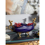 Чаша темно-синяя фарфоровая с бронзовыми ручками в виде ангелов Eden Garden варинант исполнения - 3 | Loft Concept в Краснодаре