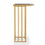 Консоль с чёрной столешницей и золотым фигурным основанием Cosmo варинант исполнения - 3 | Loft Concept в Краснодаре