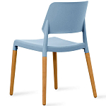 Пластиковый стул на ножках из массива бука Ferret Blue варинант исполнения - 7 | Loft Concept в Краснодаре