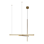 Люстра с 3-мя  пересекающимися цилиндрическими плафонами на тонких тросах Trumpet tube варинант исполнения - 6 | Loft Concept в Краснодаре