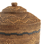 Корзина с крышкой из плетеного ротанга Jumaane Wicker Basket варинант исполнения - 2 | Loft Concept в Краснодаре