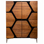 Высокий комод с узором из шпона на фасаде Sahara варинант исполнения - 1 | Loft Concept в Краснодаре