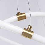 Люстра подвесная с двумя пересекающимися белыми светодиоидными кольцами Luke Lampco Tracer Lamp варинант исполнения - 6 | Loft Concept в Краснодаре