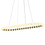 Люстра подвесная светодиодная с круглыми плафонами белого цвета PEARLS Suspension 100  варинант исполнения - 3 | Loft Concept в Краснодаре