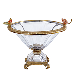 Чаша из прозрачного стекла с бронзовым рельефным ободком Eden Garden варинант исполнения - 1 | Loft Concept в Краснодаре
