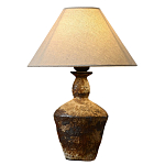 Настольная лампа с керамическим фактурным основанием и тканевым абажуром Eastern Tale варинант исполнения - 6 | Loft Concept в Краснодаре