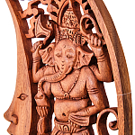 Панно из дерева Ганеша и месяц Panel With Animals варинант исполнения - 2 | Loft Concept в Краснодаре