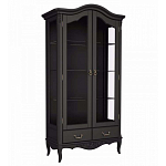 Витрина черная двухдверная из массива бука в стиле прованс Black Provence варинант исполнения - 1 | Loft Concept в Краснодаре